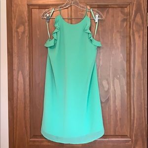 Green ruffle dress